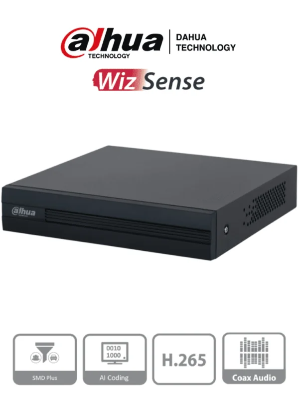 DVR de 8 Canales 1080p Lite/ WizSense/ Cooper-I/ H.265+/ 8 Canales+2 IP o Hasta 10 Ch IP/ 4 Canales con SMD Plus/ Busqueda Inteligente (Humanos y Vehiculos)/ Codificación Inteligente/ 1 Puerto Sata de hasta 6TB/