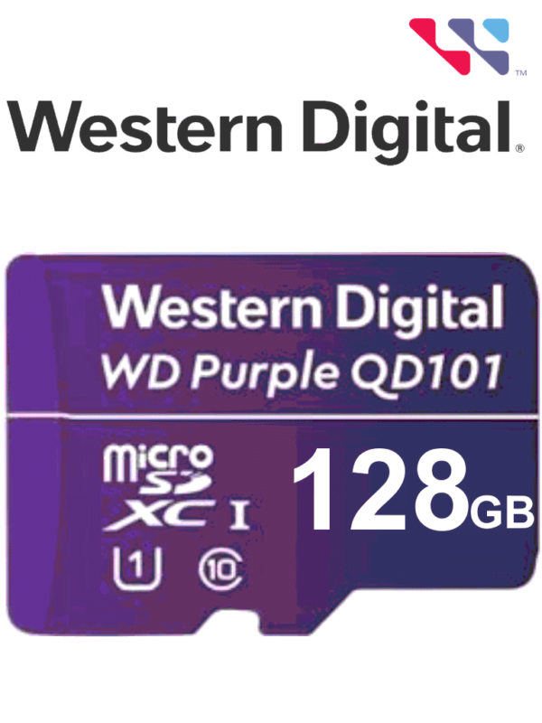 Memoria de 128GB Micro SDXC/ Linea Purple/ Clase 10 U1/ Lectura 50MB/ Escritura 40MB/ Especializada para Videovigilancia