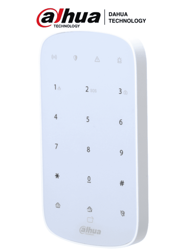 Teclado Inalámbrico Interior Touch para Armado y Desarmado / Soporta hasta 32 usuarios con Pin o Tarjetas Mifare / Indicadores Led de Status del Hub / Alarma de Batería Baja