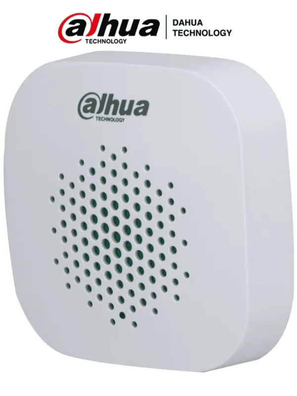 Sirena Inalámbrica Interior / 105 dB +- 3 / 3 Niveles de Volumen / Led Indicador / Alarma de Batería Baja / Medición de Temperatura / Función de Salto de Frecuencia