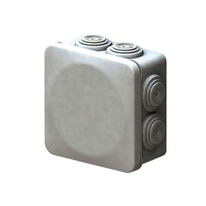 Caja estanca con tapa a presión y conos 80x80x45