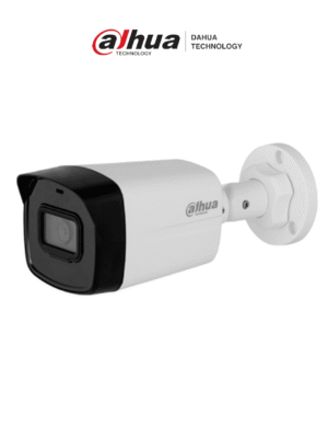 Camara IP Bullet de 2 MP, lente 2.8 mm, 99° de visión, IR 30 m, IP67 y PoE. Incluye DWDR, 3D NR, HLC, BLC y compresión H.265+