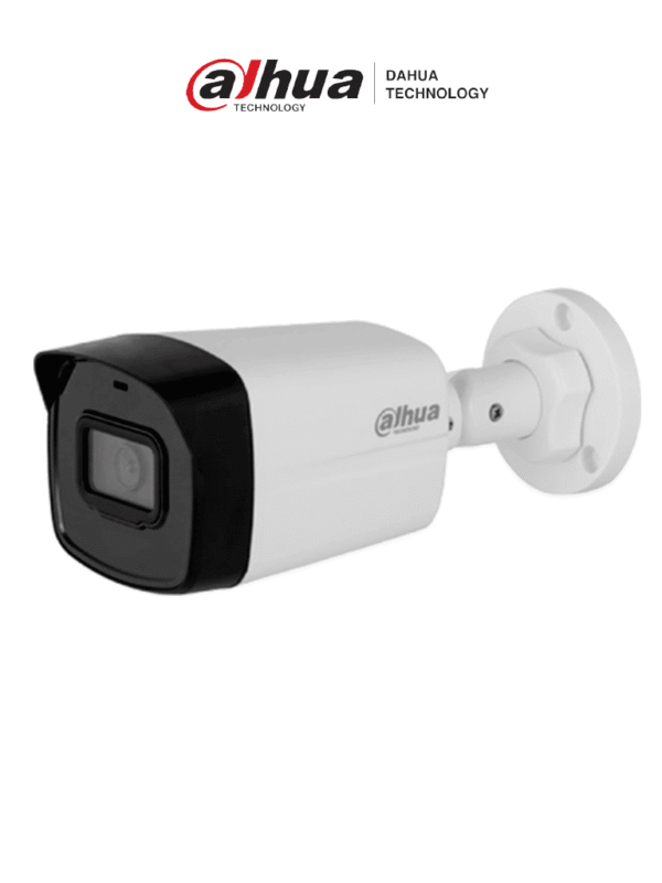 Camara IP Bullet de 2 MP, lente 2.8 mm, 99° de visión, IR 30 m, IP67 y PoE. Incluye DWDR, 3D NR, HLC, BLC y compresión H.265+
